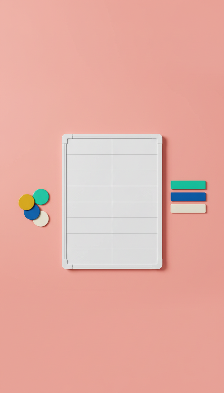 Semainier magnétique couleurs vives